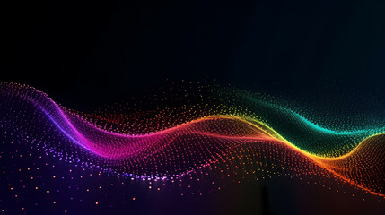 Abstract digital wave technology background