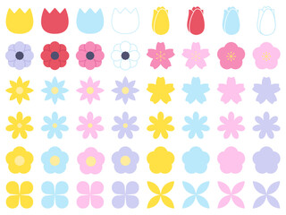 花のイラスト素材セット