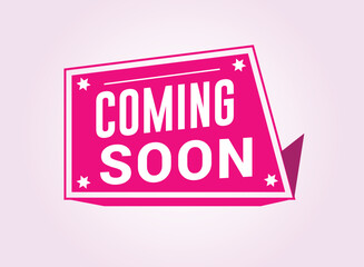 Coming soon banner design templete with abstract background. Vector Illustration.