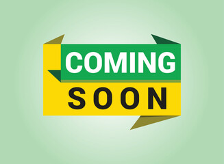 Coming soon banner design templete with abstract background. Vector Illustration.