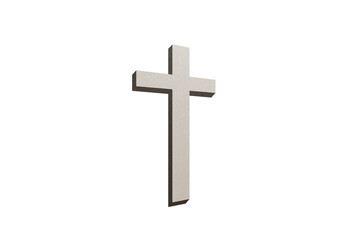 Cross Christian God Religion on White Background, Jesus Church Worship Pray Catholic Grace Christ,...