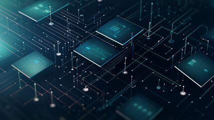 Digital world. Microchip Technology Transforms into Digital Art Masterpieces