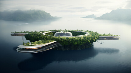 Floating maglev islands