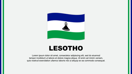 Lesotho Flag Abstract Background Design Template. Lesotho Independence Day Banner Social Media Vector Illustration. Lesotho Cartoon