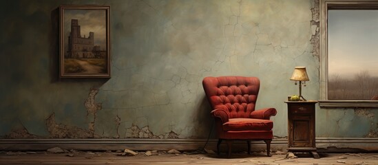 Room with a chair - obrazy, fototapety, plakaty