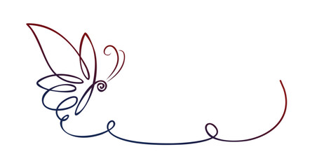 The symbol of a flying stylized butterfly.
