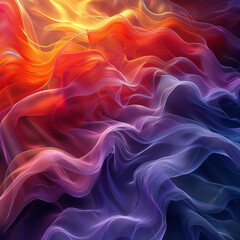 Obraz premium abstract background of the wave motif, the dominant colors are yellow and orange, fire