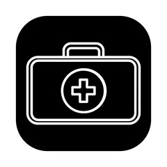Bag Medical Glyph Icon black and white