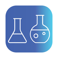 chemical Medical Glyph Icon Color Blue and White