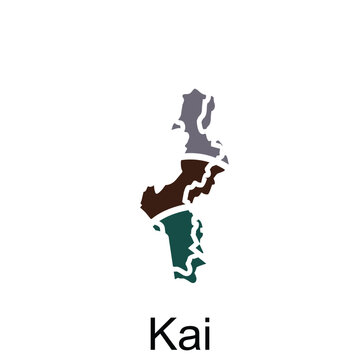 Map City of Kai vector design, element graphic illustration template