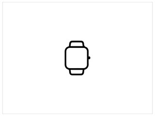 Smart watch icon and logo illustration.