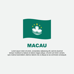 Macau Flag Background Design Template. Macau Independence Day Banner Social Media Post. Macau Background