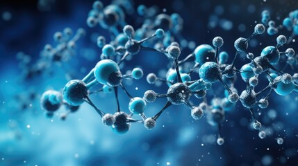 Abstract science background with atoms and molecules, illustration of molecular structure for backdrop