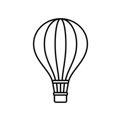 Air balloon icon vector isolated on white background.