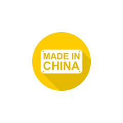 Made in China icon isolated on transparent background