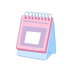 week office calendar cartoon vector illustration