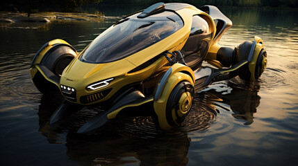 Futuristic amphibious vehicles