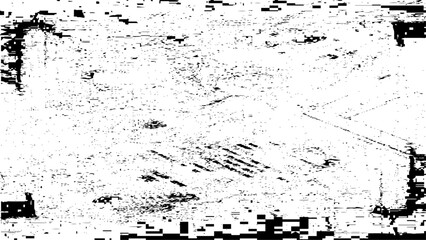 Naklejka premium Rough black and white texture vector. Distressed overlay texture. Grunge background. Abstract textured effect. Vector Illustration. Black isolated on white background.