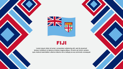 Fiji Flag Abstract Background Design Template. Fiji Independence Day Banner Wallpaper Vector Illustration. Fiji