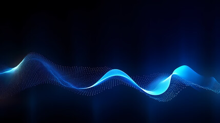 Dynamic waves mesmerizing abstract technology background