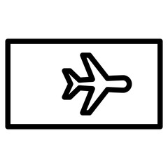 airplane flight tickets icon 