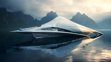 Fotobehang Futuristic sailboat © Anas