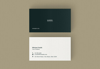 Minimal Business Card with Wavy Lines