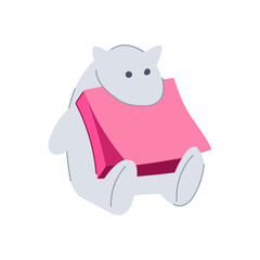 clean post it dispenser cartoon vector illustration