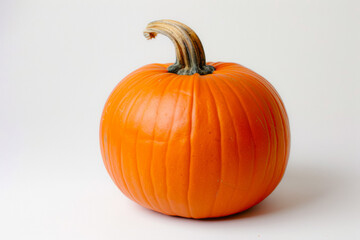 Orange Pumpkin On A White Background Background With Shadows Created Using Artificial Intelligence