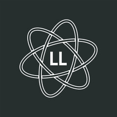 LL letter logo design on white background. LL logo. LL creative initials letter Monogram logo icon concept. LL letter design
