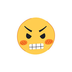 smiley smiley cartoon. sticker face, retro drip, smile happy smiley smiley sign. isolated symbol vector illustration