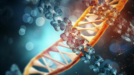 Genetic bioenhancements evolve biology - obrazy, fototapety, plakaty