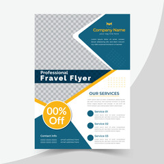 Corporate travel flyer design, business flyer design and template for travel agency, Modern Creative, Flyer Design, Corporate Flyer Template, Marketing, Professional, Company, layout.