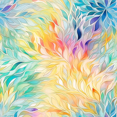 Botanical Bliss: Watercolor Wildflower Wonderland. Seamless wallpaper