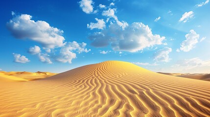 Fototapeta na wymiar Sand Dunes in the Desert A Perfect Spot for a Monthly Yoga Retreat Generative AI