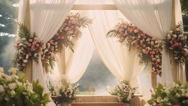 outdoor wedding decorations Video 4K