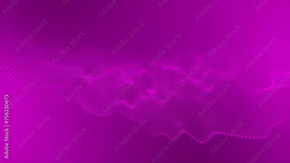 Aufkleber pink color hi-tech circular dots forming wavy pattern technology prospective background