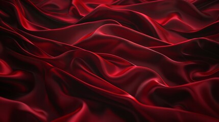 Wave like movement in the style of red flowing fabrics background
 - obrazy, fototapety, plakaty