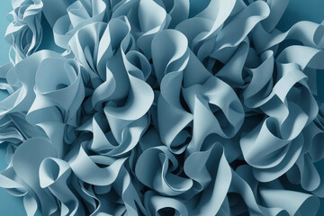 Fototapeta premium close up of a blue and white fabric with a lot of folds