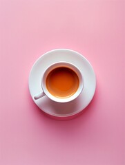 A Moment of Tranquility: Coffee Break on Pink