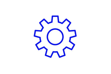 gear illustration in line style design. Vector illustration.	