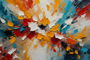 Abstract painting splatters