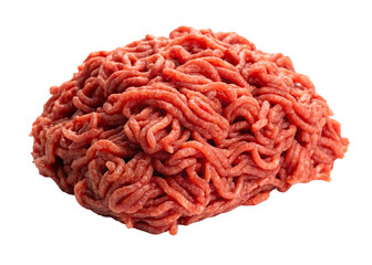 Raw minced beef meat. isolated on transparent background.