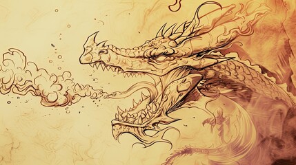 The Dragon. Abstraction, doodle, fantasy, creature, mythical, pixel art, colorful, gaming, design, character. Generated by AI