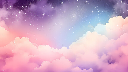 Fototapeta na wymiar fantasy sky with pink clouds fantasy background