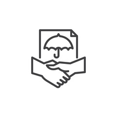 Insurance Agreement line icon