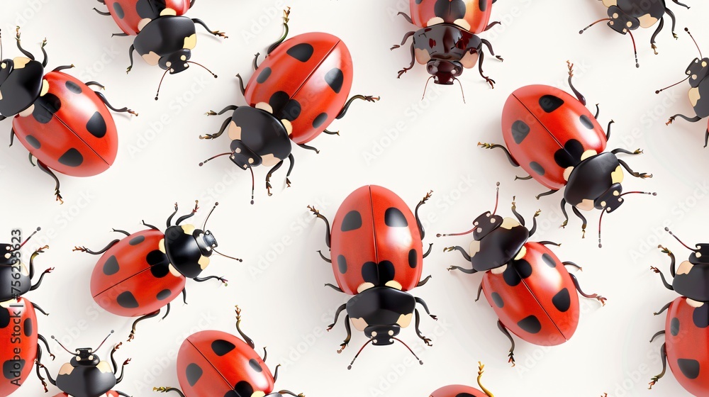 Poster Red Ladybugs in a Group A Catchy and Optimized Adobe Stock Title for a Monthly Event Generative AI