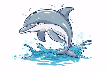 July's Aquatic Adventure A Dolphin's Blue Ocean Odyssey Generative AI