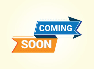 Coming soon banner design templete. Promotion banner coming soon. Vector Illustration.