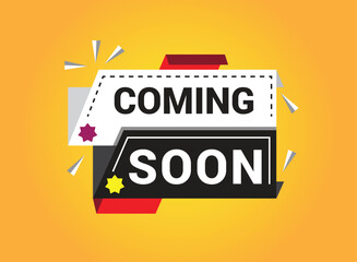 Coming soon banner design templete. Promotion banner coming soon. Vector Illustration.